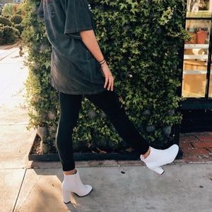 Nasty Gal Chic White Ankle Boots